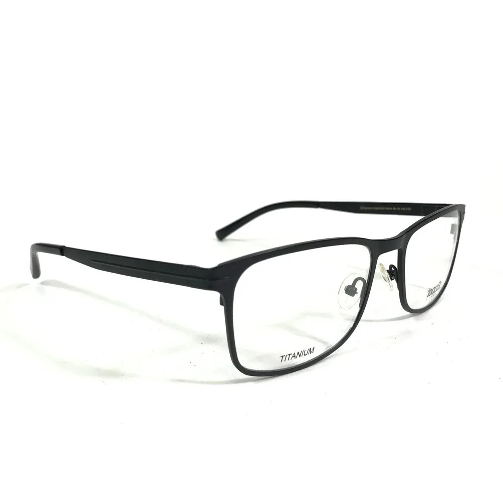 Iconik Eyeglasses Frames Pierce C03 Black Square Full Rim 56-19-145